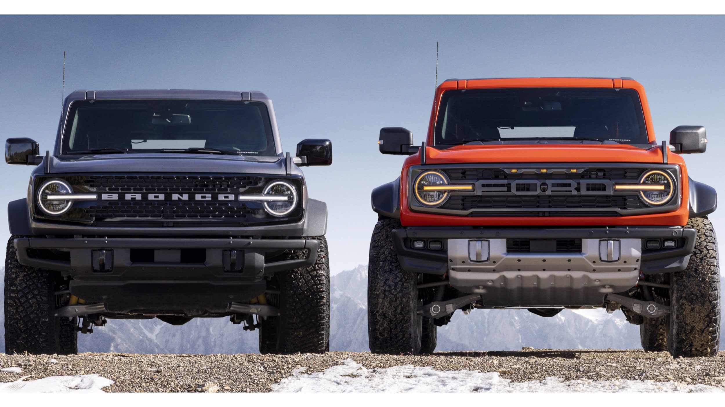 2022 Ford Bronco Raptor and Wildtrak