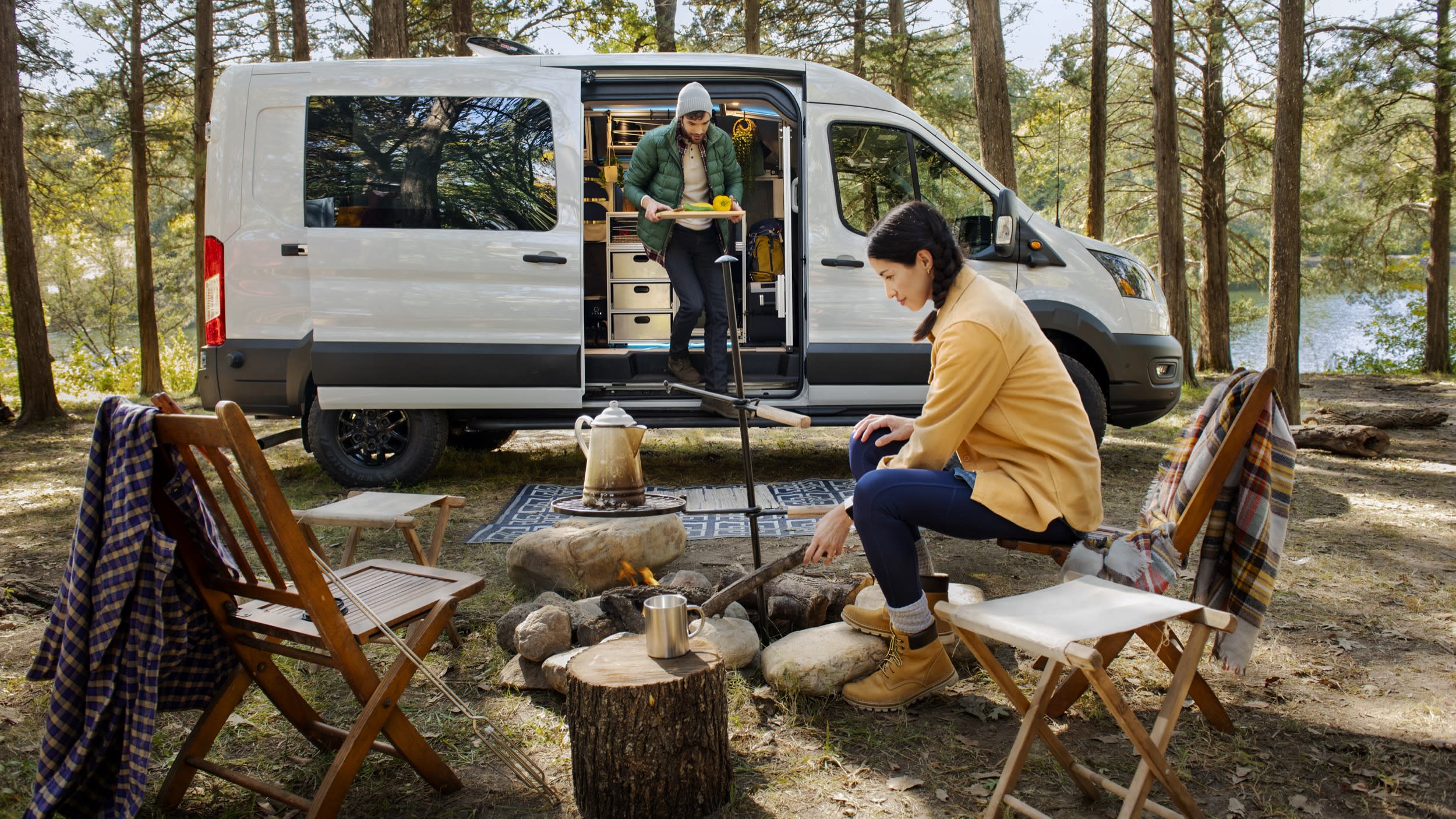 2023 Transit Trail – Lifestyle. (2023 Ford Transit Trail available Fall 2022. Preproduction model shown.)