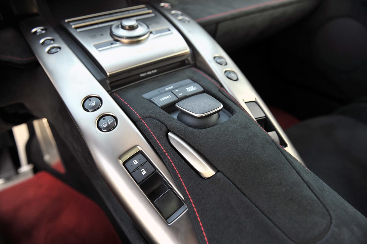 2012 Lexus LFA center console