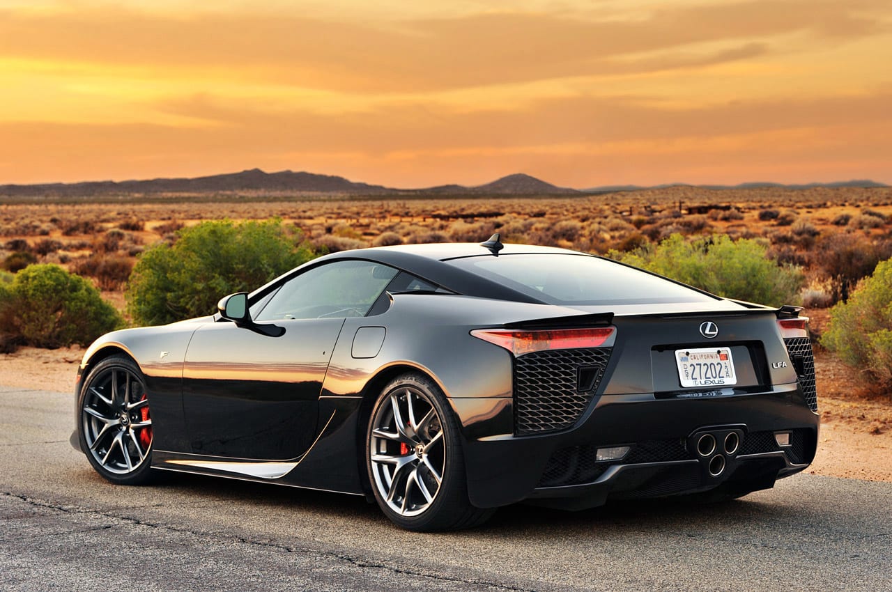 2012 Lexus LFA rear 3/4 view