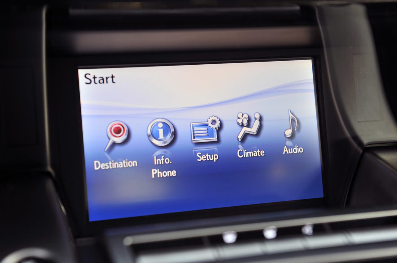 2012 Lexus LFA multimedia system display