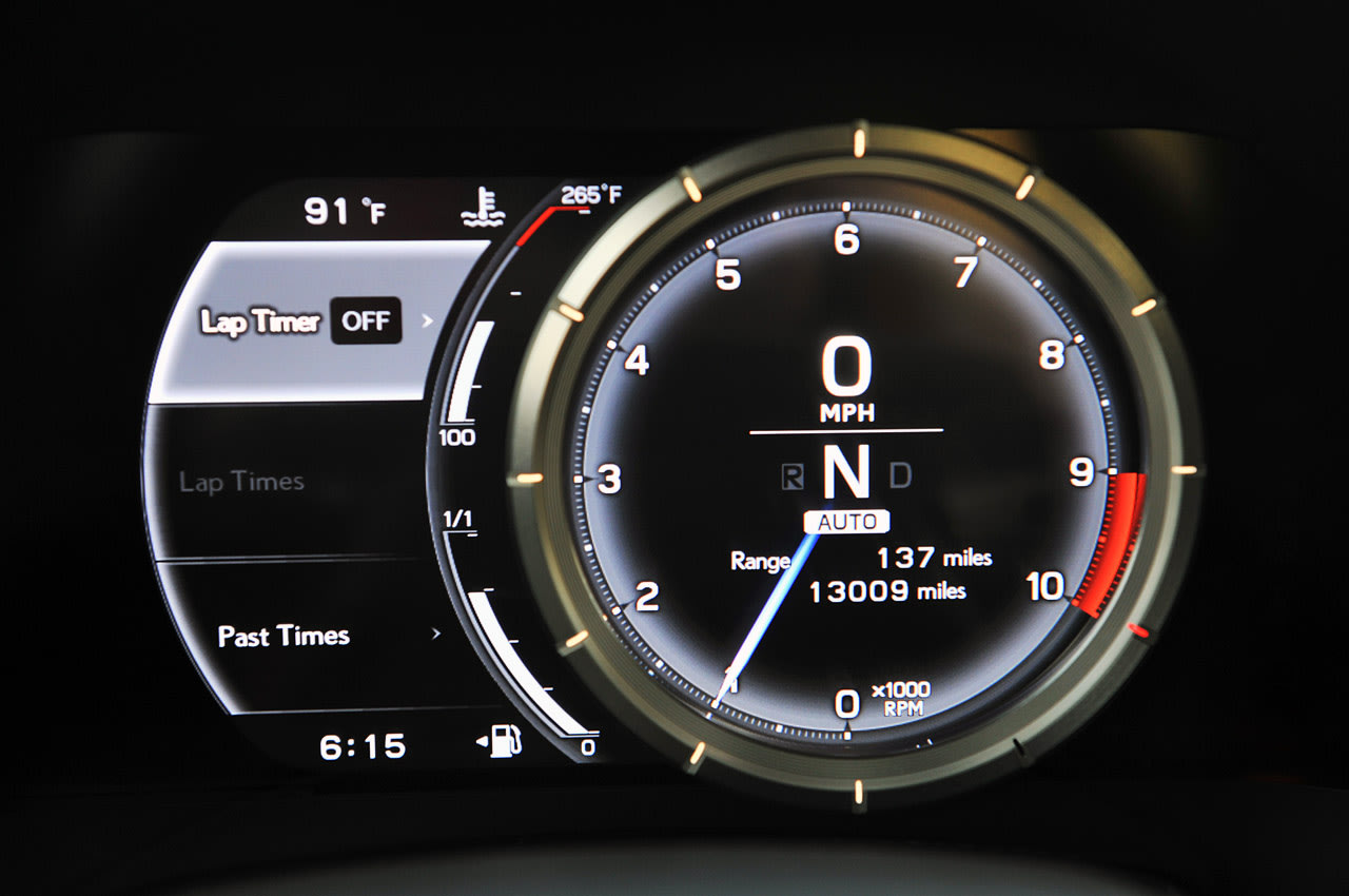 2012 Lexus LFA gauges