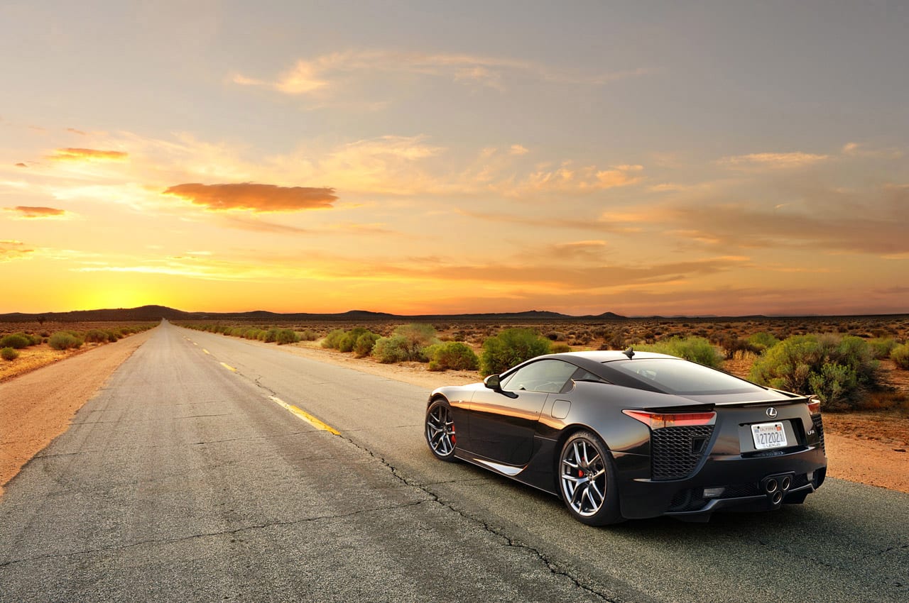 2012 Lexus LFA rear 3/4 view